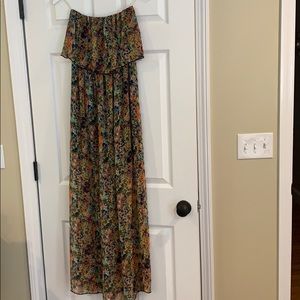 Strapless summer maxi dress